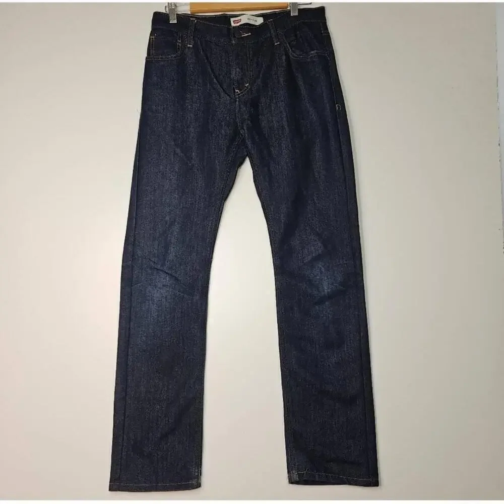 Levi's 511 Denim Slim Fit Jeans Dark Blue Zip Fly 5-Pocket Style Mens 30x30